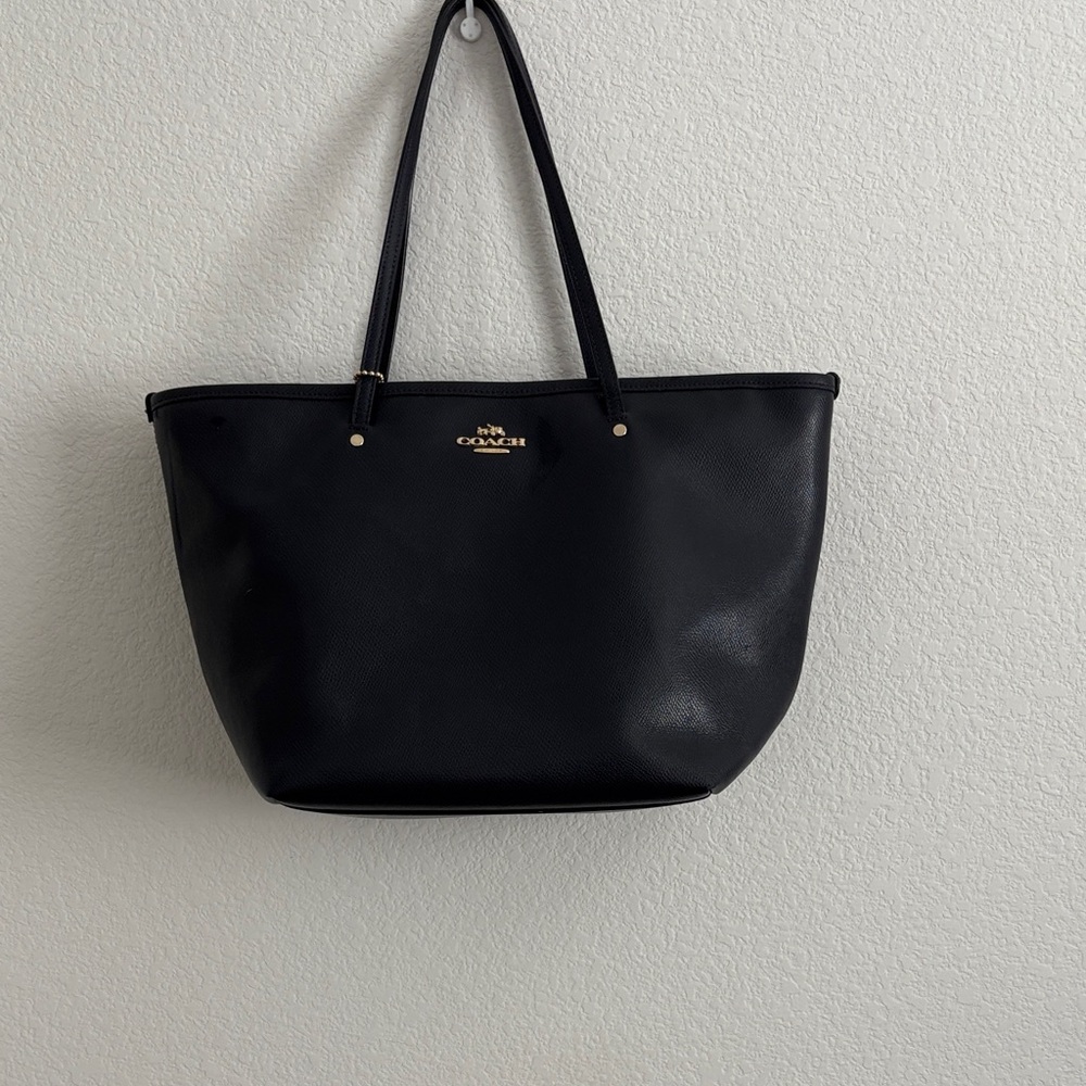 Coach Black Leather Tote